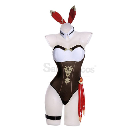 Game Genshin Impact Cosplay Bunny Girl Amber Costume Costumes