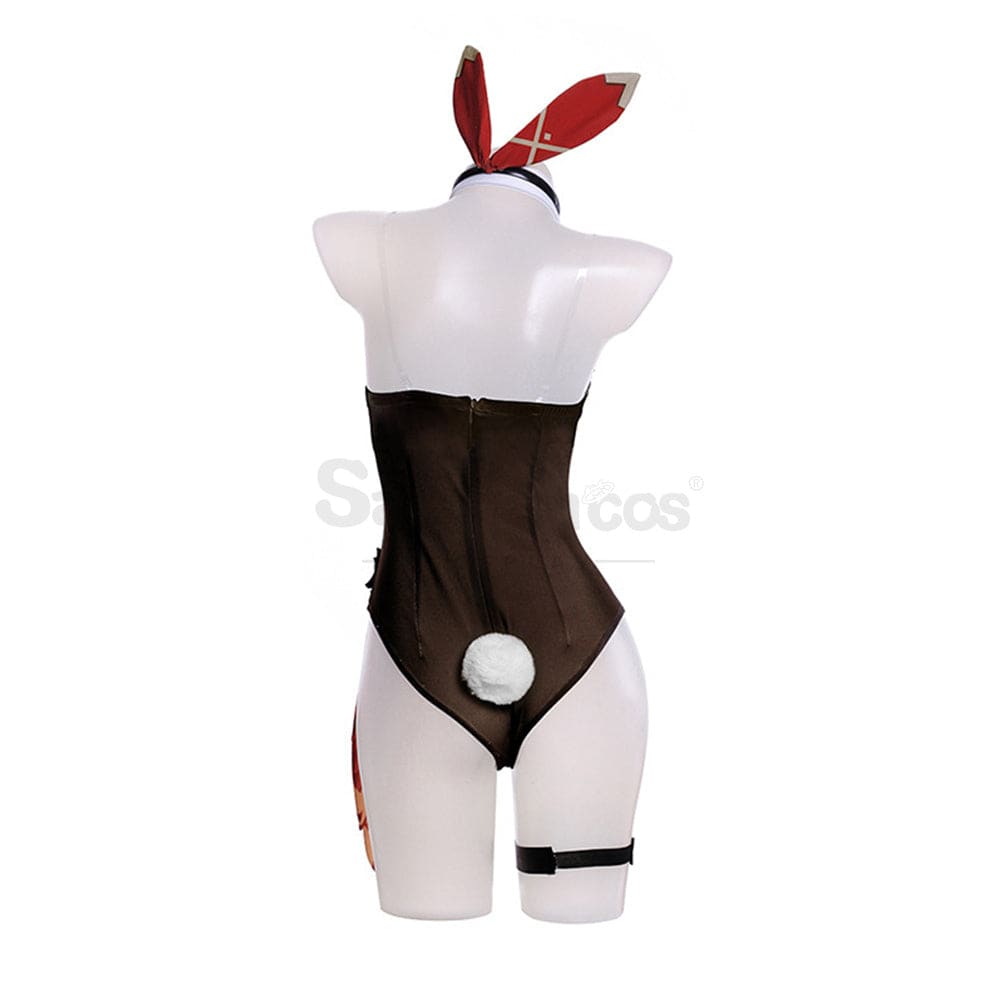 Game Genshin Impact Cosplay Bunny Girl Amber Costume Costumes