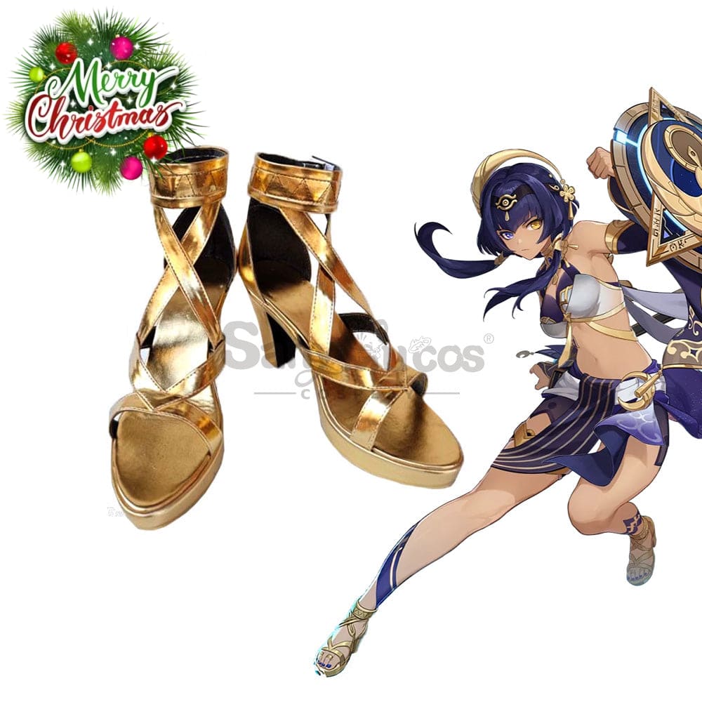 Game Genshin Impact Cosplay Candace Shoes Boots