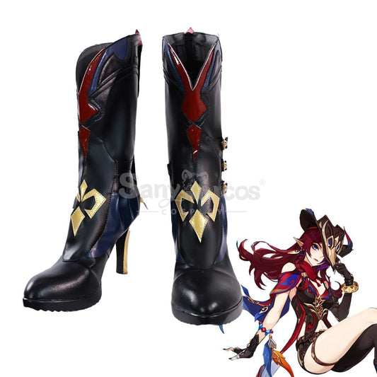 Game Genshin Impact Cosplay Chasca Shoes Boots 1000