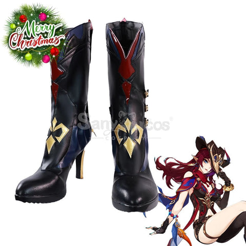 Game Genshin Impact Cosplay Chasca Shoes Boots