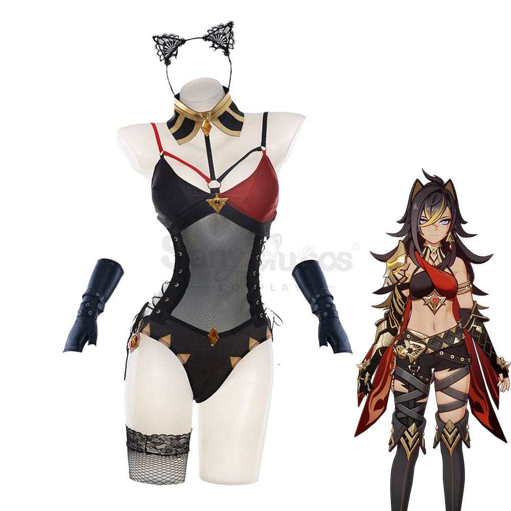 Game Genshin Impact Cosplay Dehya Sexy Bunny Girl Costume Costumes