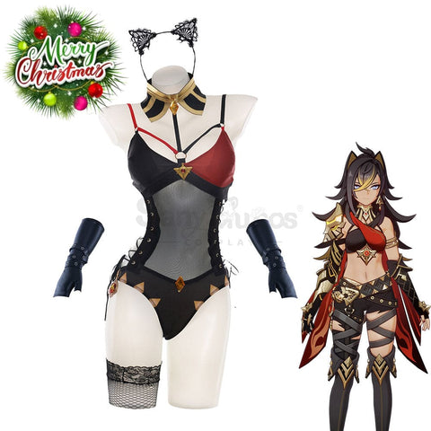 Game Genshin Impact Cosplay Dehya Sexy Bunny Girl Costume Costumes