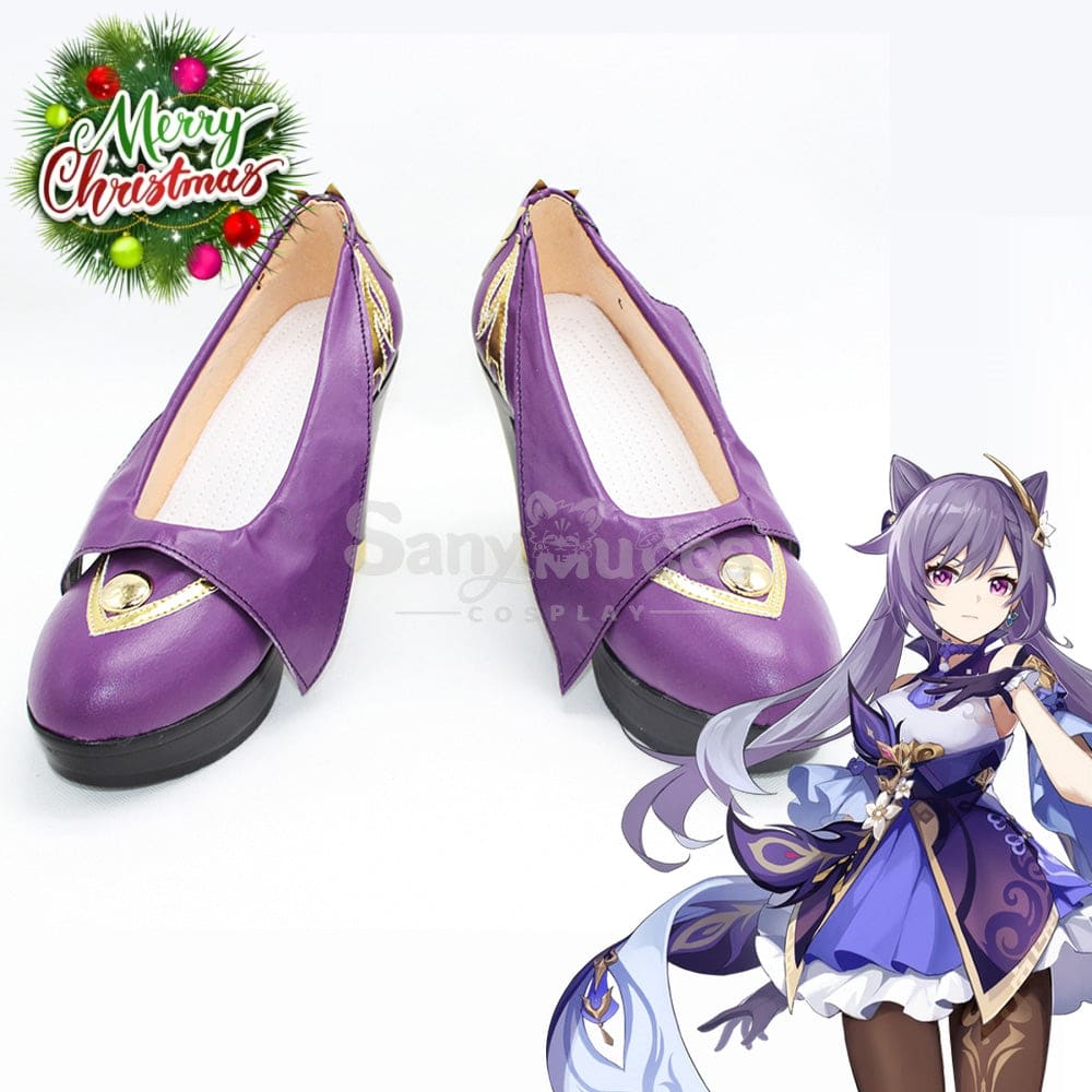 Game Genshin Impact Cosplay Ke Qing Ne Trainers High Heels Shoes Boots