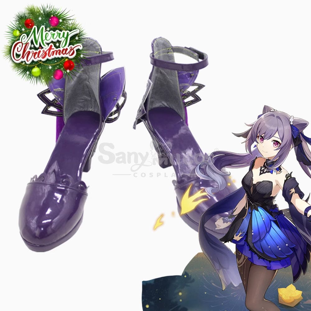 Game Genshin Impact Cosplay Ke Qing Ne Trainers High Heels Shoes Boots
