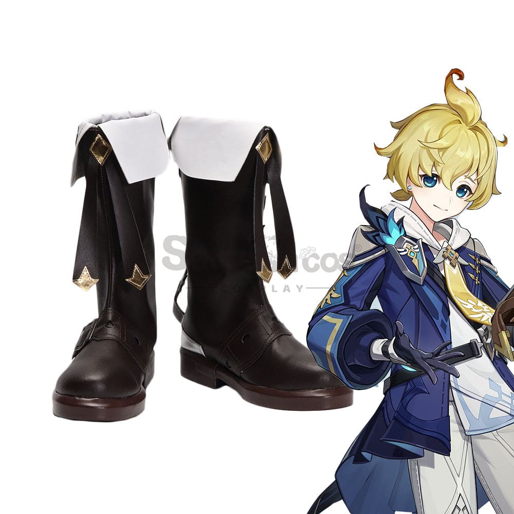 Game Genshin Impact Cosplay Mika Shoes Boots