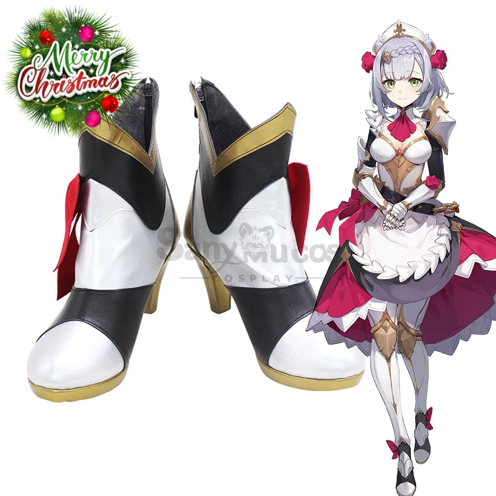 Game Genshin Impact Cosplay Noelle Shoes Boots