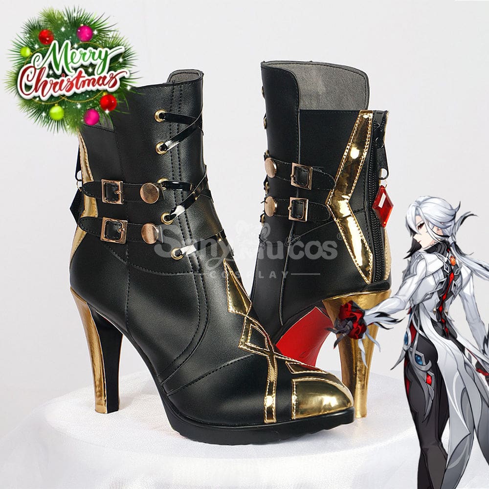 Game Genshin Impact Cosplay The Knave Arlecchino Shoes Boots