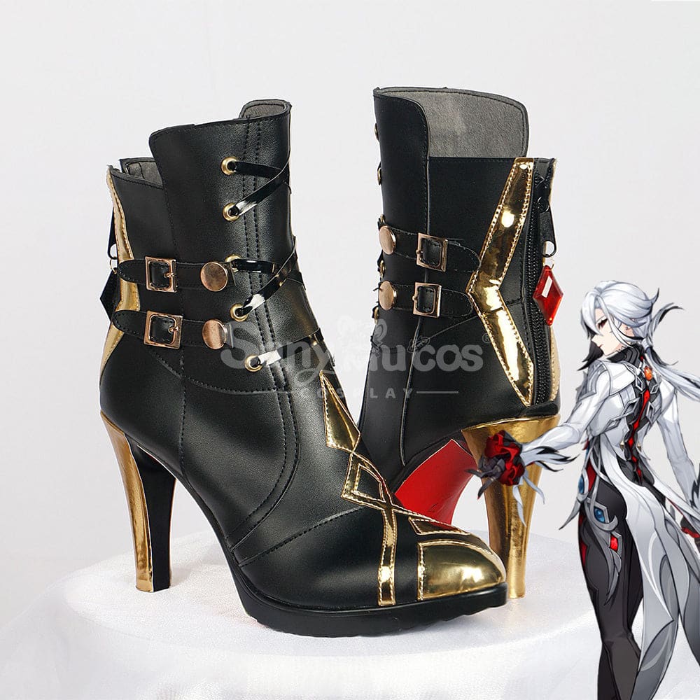 Game Genshin Impact Cosplay The Knave Arlecchino Shoes Boots