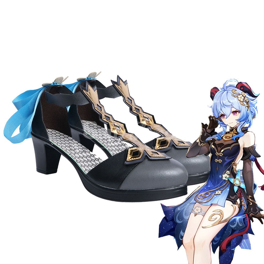 Game Genshin Impact Cosplay Twilight Blossom Ganyu Shoes Boots