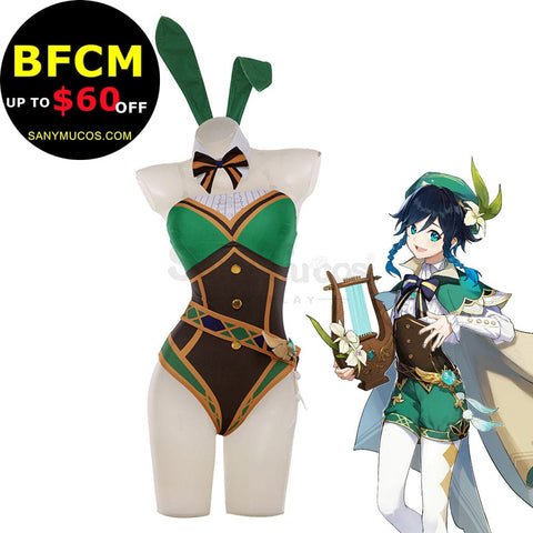 Game Genshin Impact Cosplay Venti Sexy Bunny Girl Costume Costumes