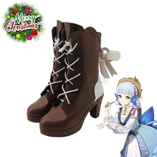 Game Genshin Impact Kamisato Ayaka Fontaine Springbloom Missive Dress New Skin Outfit Cosplay Shoes 1000