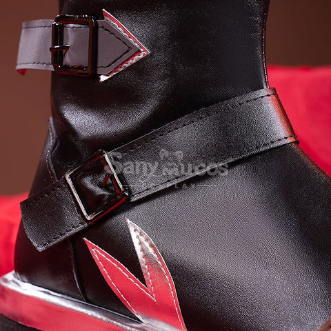 Game Genshin Impact Red Dead Of Night Diluc Cosplay Shoes Boots Unisex Role