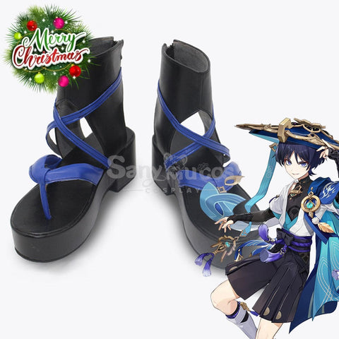 Game Genshin Impact Wanderer Scaramouche Cosplay Shoes Boots