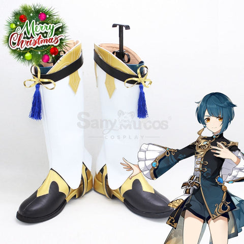 Game Genshin Impact Xingqiu Cosplay Shoes Boots