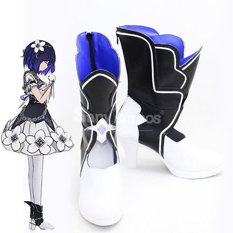 Game Honkai Impact 3rd Cosplay Stygian Nymph Seele White/Black Cosplay Shoes Cosplay Shoes Boots