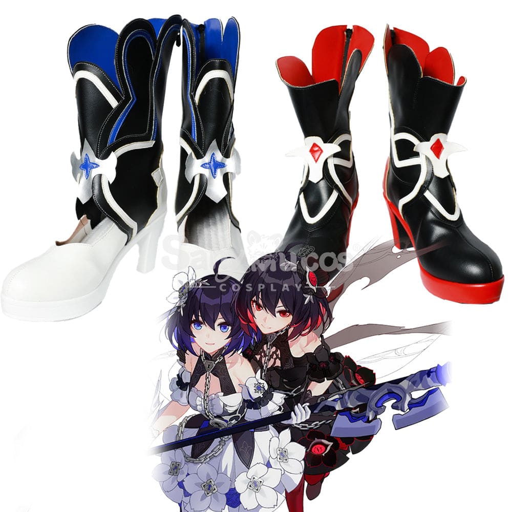 Game Honkai Impact 3Rd Cosplay Stygian Nymph Seele White/Black Shoes Boots