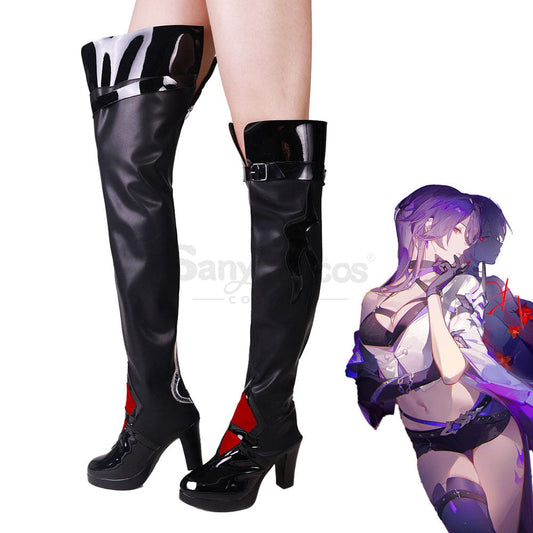 Game Honkai: Star Rail Cosplay Acheron Red Shoes Boots 1000