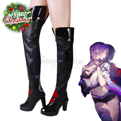 Game Honkai: Star Rail Cosplay Acheron Red Shoes Boots