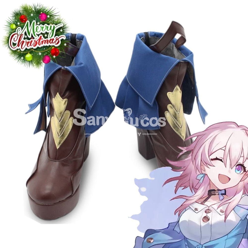 Game Honkai: Star Rail Cosplay Astral Express March 7Th Shoes Boots