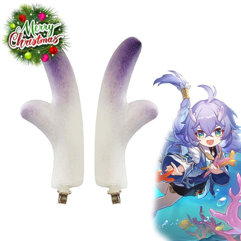 Game Honkai: Star Rail Cosplay Xianzhou Alliance Bailu Horns Accessory Prop