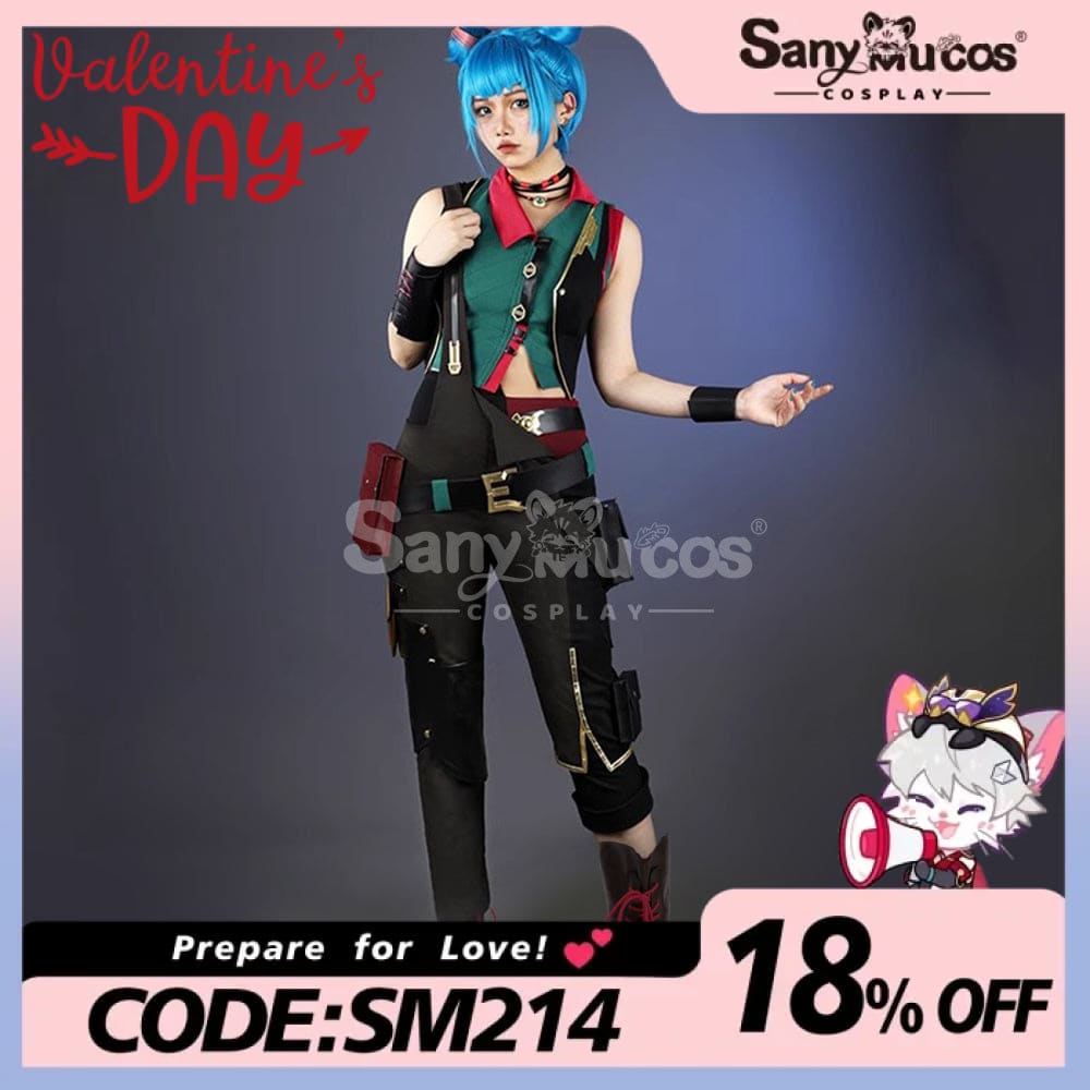 Game League Of Legends Arcane Cosplay Jinx Vest Costume Premium Edition Costumes