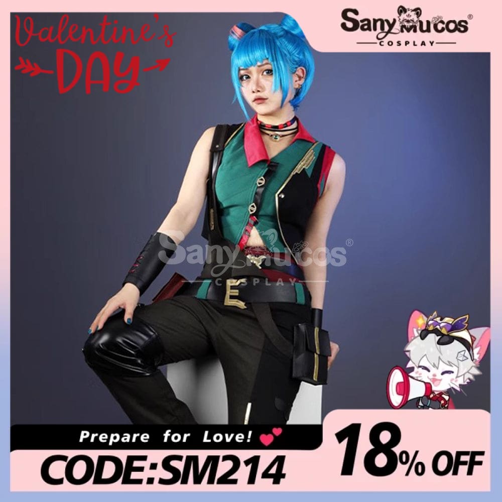 Game League Of Legends Arcane Cosplay Jinx Vest Costume Premium Edition Costumes