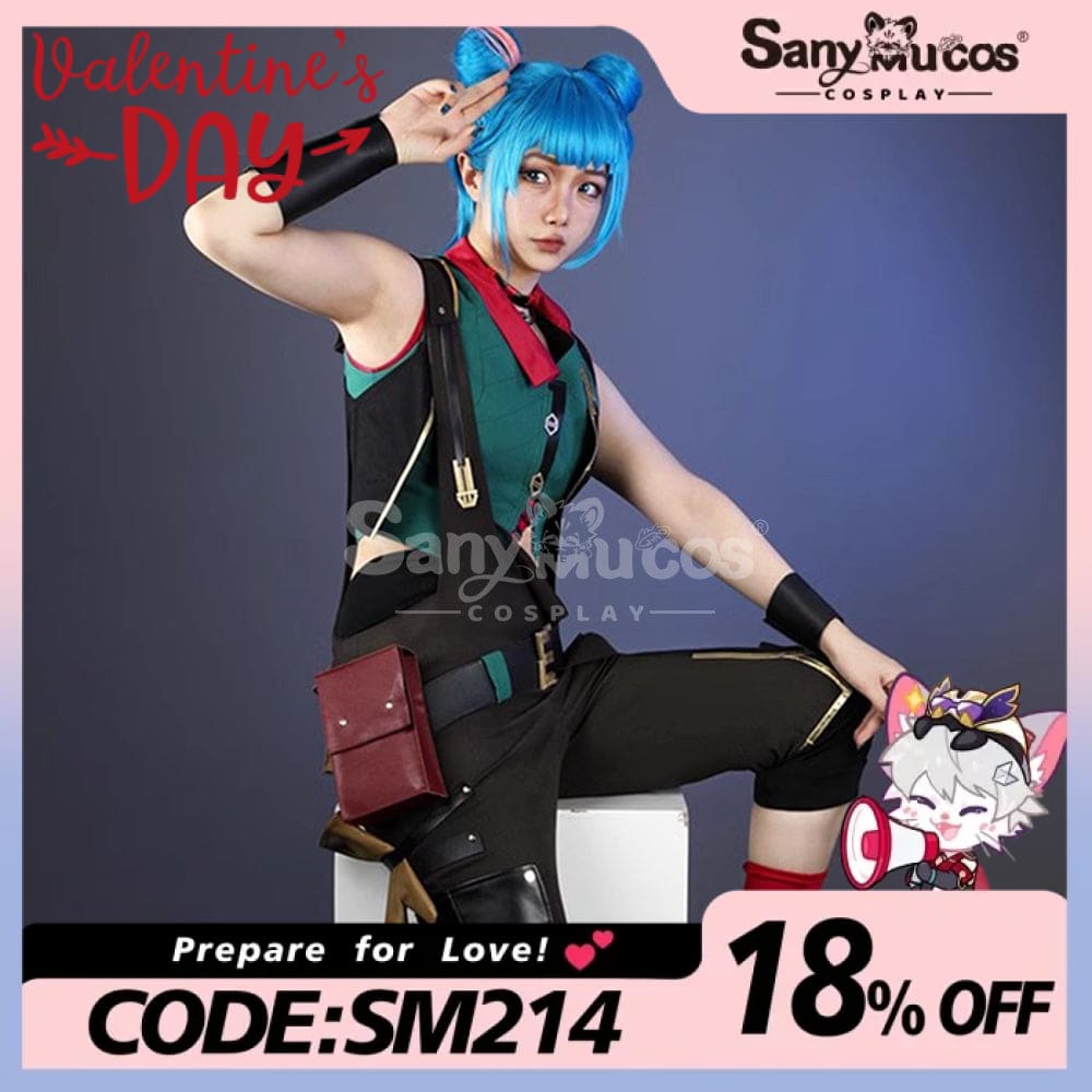 Game League Of Legends Arcane Cosplay Jinx Vest Costume Premium Edition Costumes