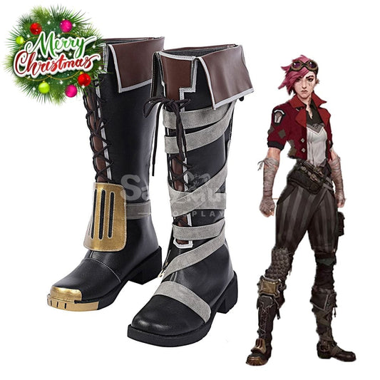 Game League Of Legends Cosplay Arcane Vi Shoes Boots 1000