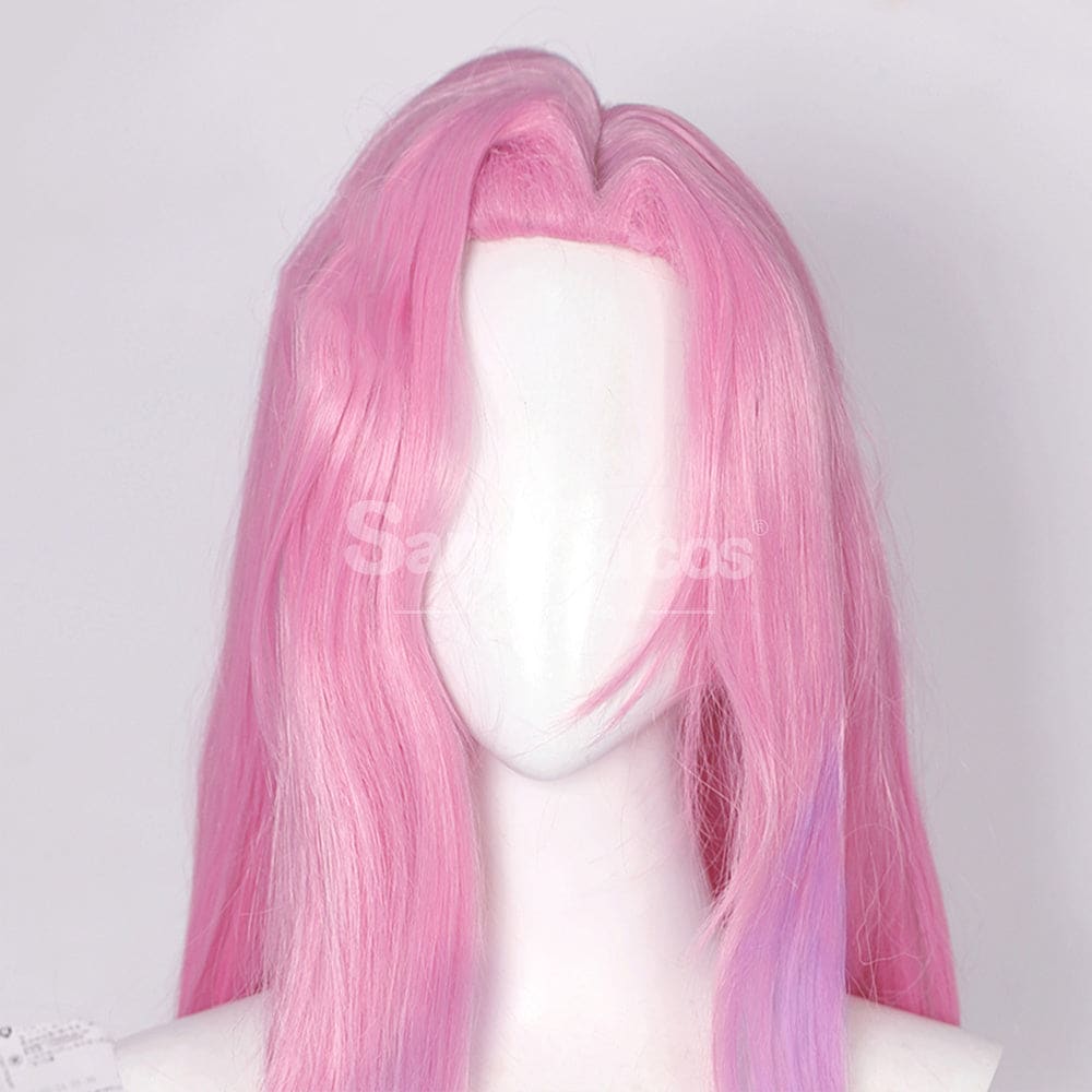 Game League Of Legends: Wild Rift Cosplay Crystal Rose Seraphine Wig Wigs