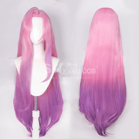 Game League Of Legends: Wild Rift Cosplay Crystal Rose Seraphine Wig Wigs