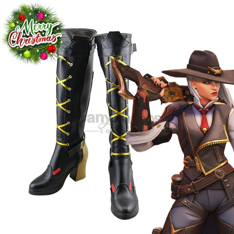 Game Overwatch 2 Cosplay Ashe Shoes Boots