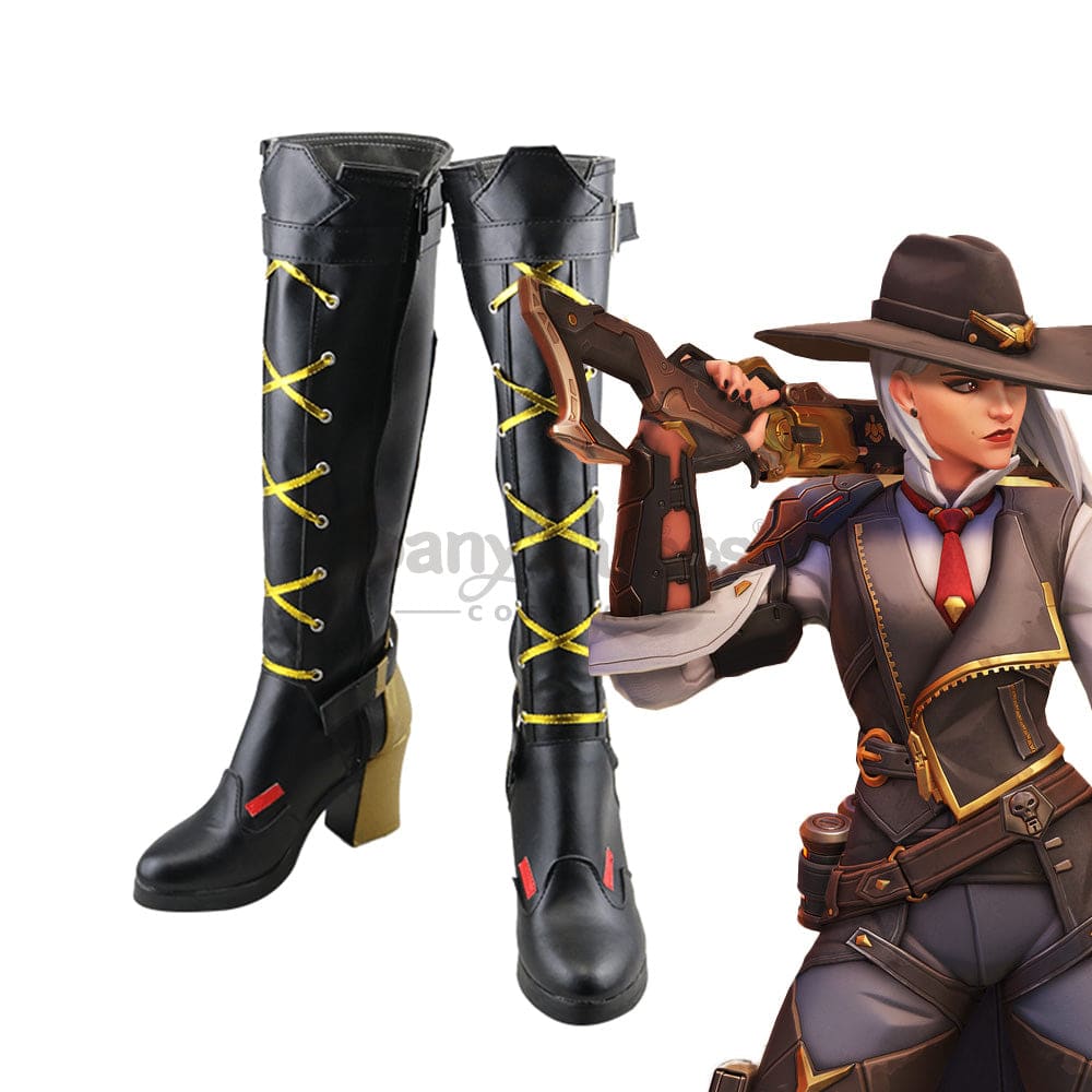 Game Overwatch 2 Cosplay Ashe Shoes Boots