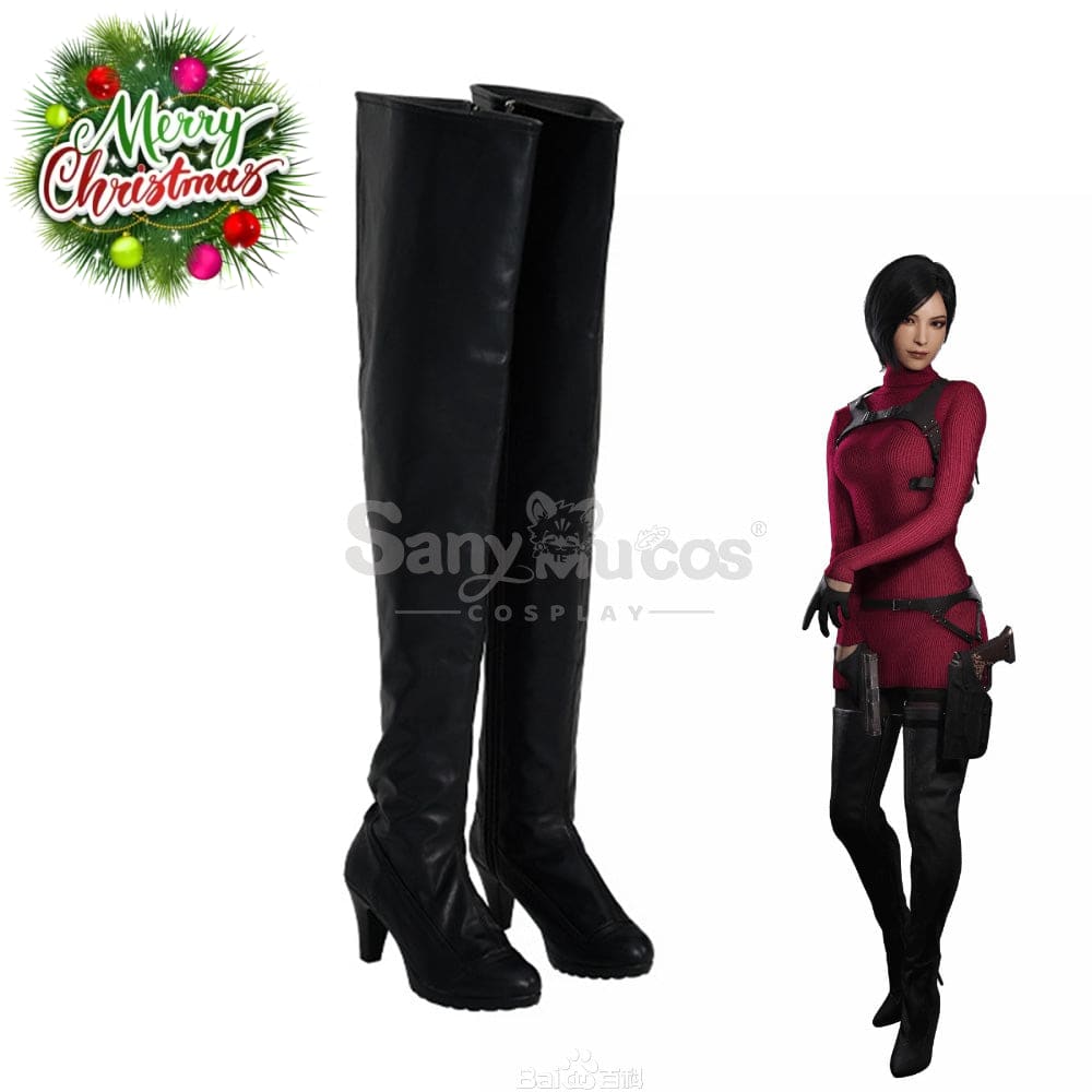 Game Resident Evil 4 Remake Cosplay Ada Wong Sweater Shoes Boots