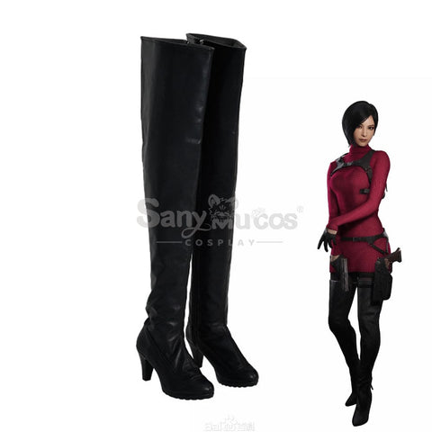 Game Resident Evil 4 Remake Cosplay Ada Wong Sweater Shoes Boots