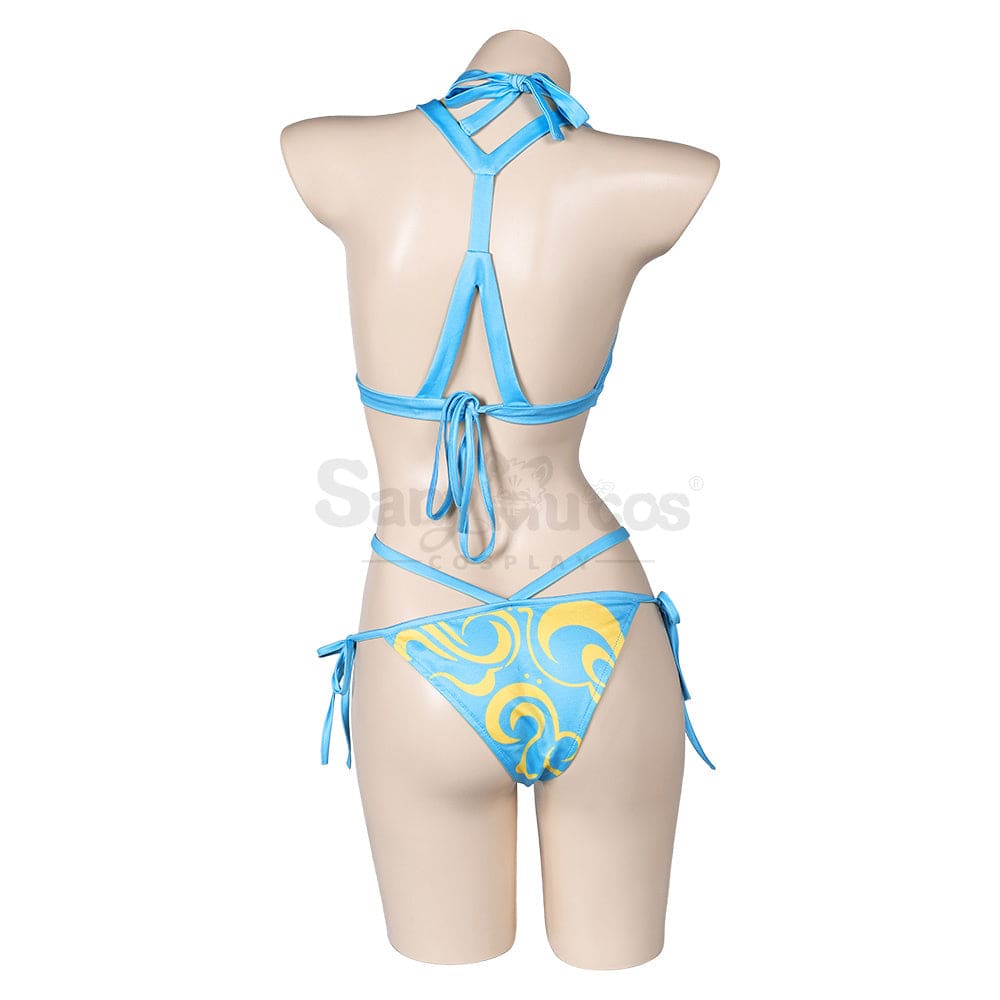 Game Street Fighter Cosplay Chun-Li Bikini Swimsuit Costume Costumes