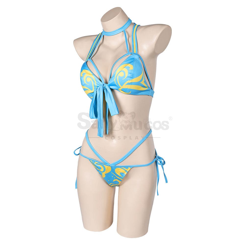 Game Street Fighter Cosplay Chun-Li Bikini Swimsuit Costume Costumes