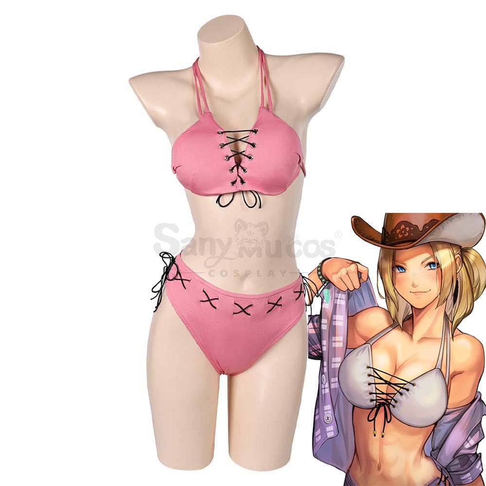 Game Street Fighter Cosplay Lucia Morgan Bikini Swimsuit Costume Costumes