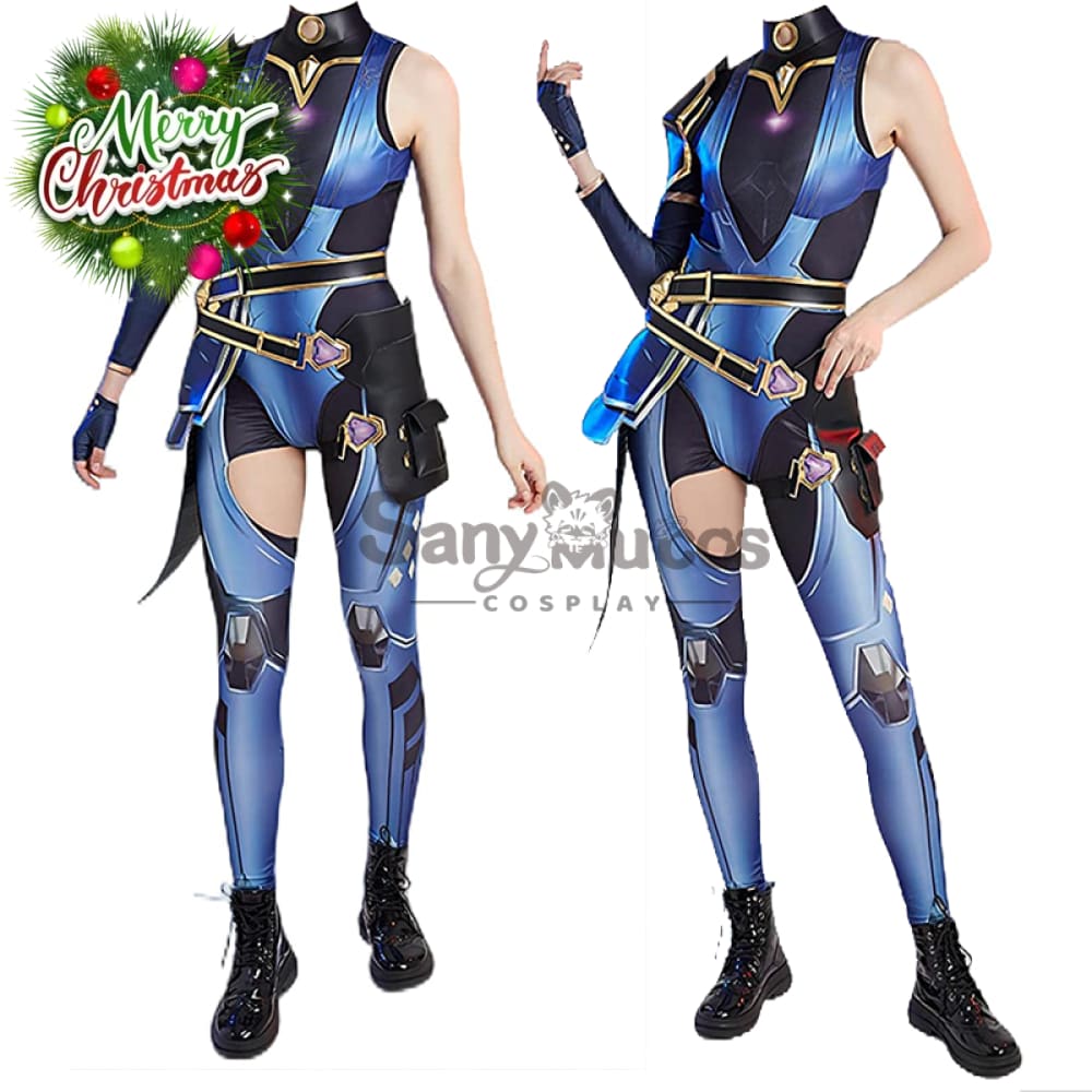 Game Valorant Duelist Reyna Leina Cosplay Costume Roleplaying Clothes Suit With Pants And Earrings
