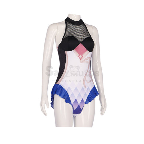 【In Stock】Game Genshin Impact Ganyu Derivative Swimsuits for Women Swimwear Sexy Bathing Suit Bikini Sets