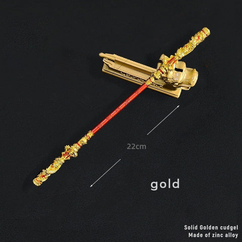 【In Stock】Game Black Myth Wukong Cosplay Ruyi Golden Hoop Props 22Cm And 30Cm / #1 Prop