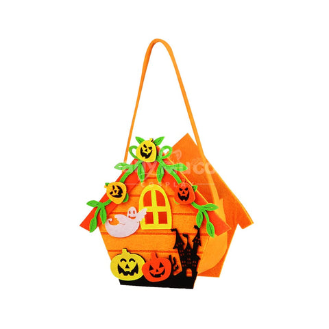 Halloween Cosplay Candy Bag Children’s Pumpkin Pocket Accessory Gift #17 Prop