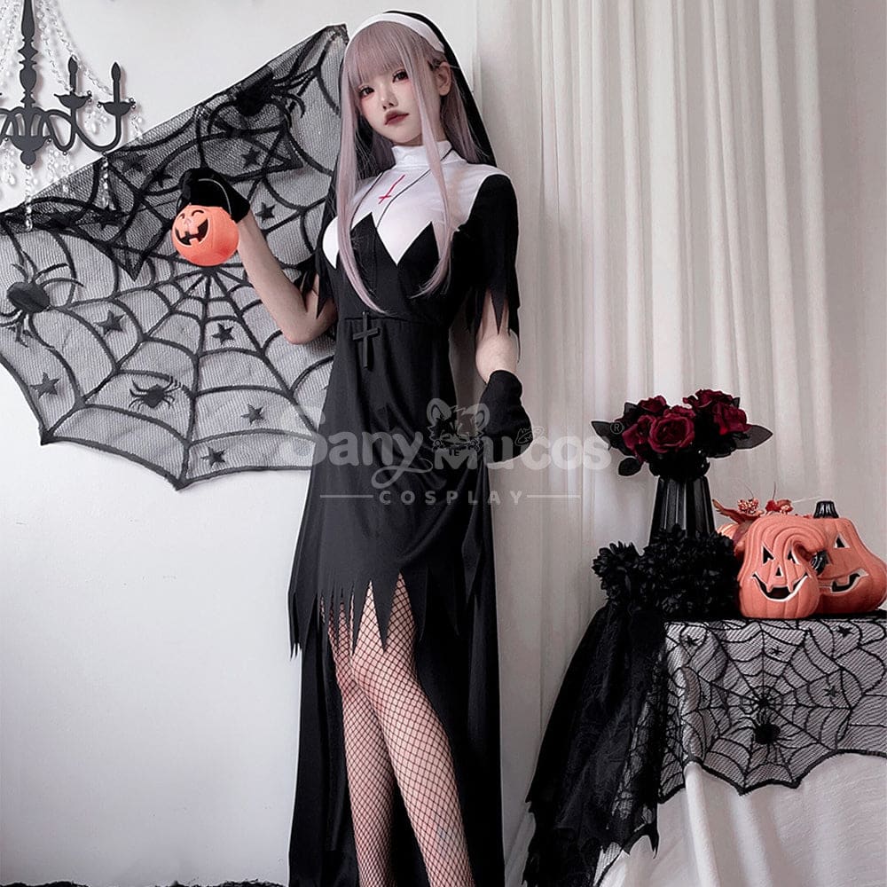 Halloween Cosplay Easter Nun Cross Madonna Costume Stage Performance Costumes