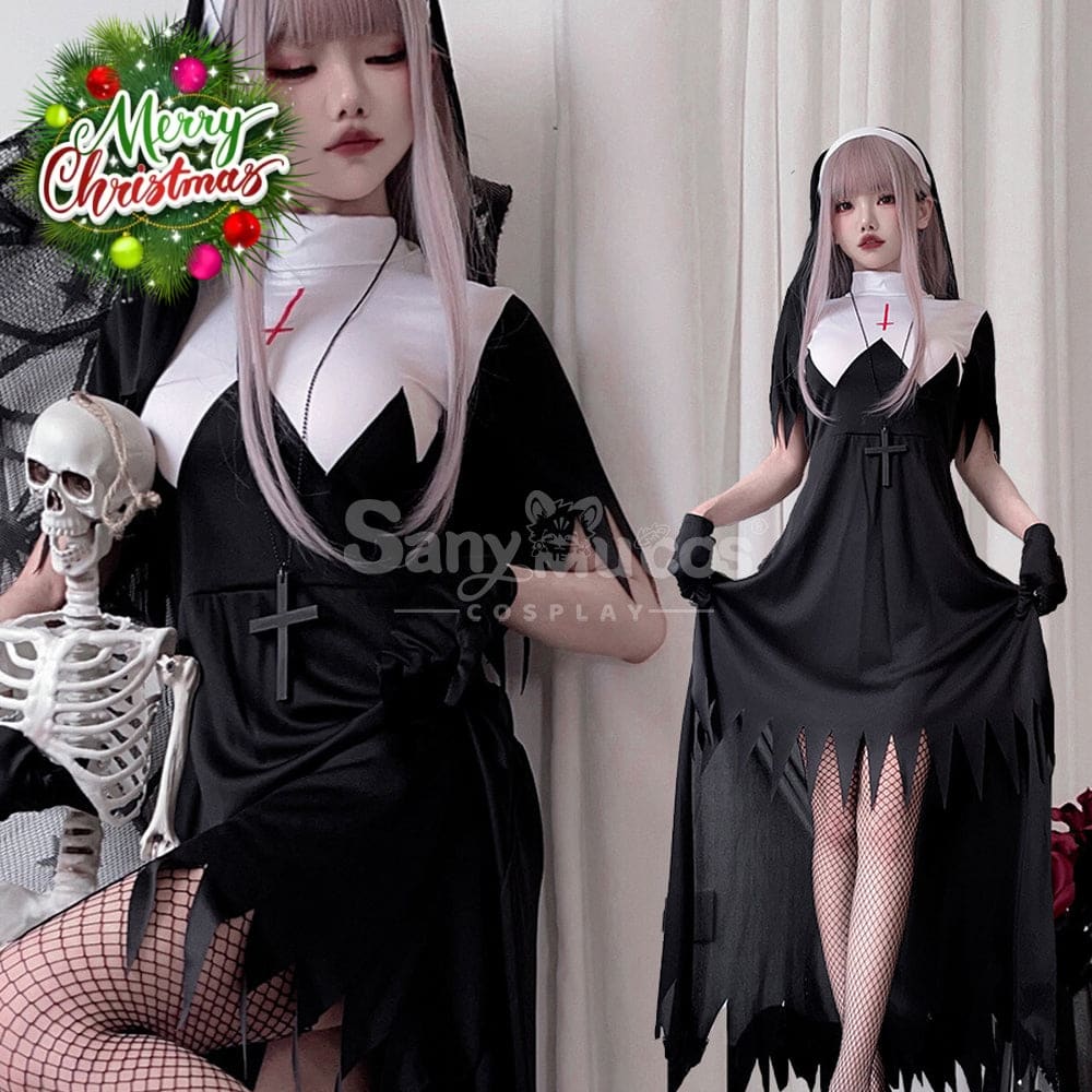 Halloween Cosplay Easter Nun Cross Madonna Costume Stage Performance Costumes