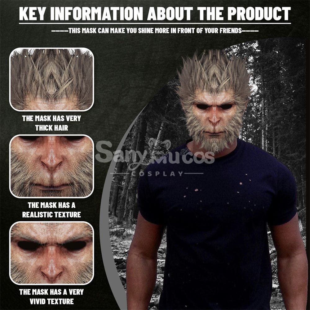 Game Black Myth Wukong Cosplay Mask Props Prop