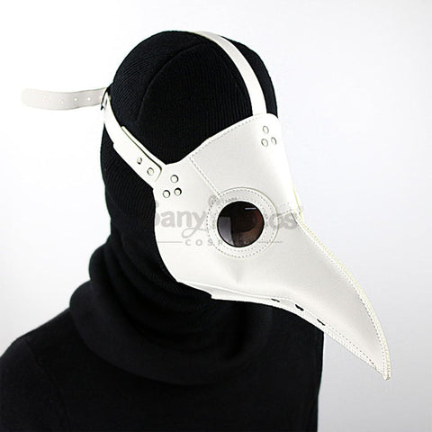 Halloween Cosplay Medieval Black Death Doctor White Mask Prop