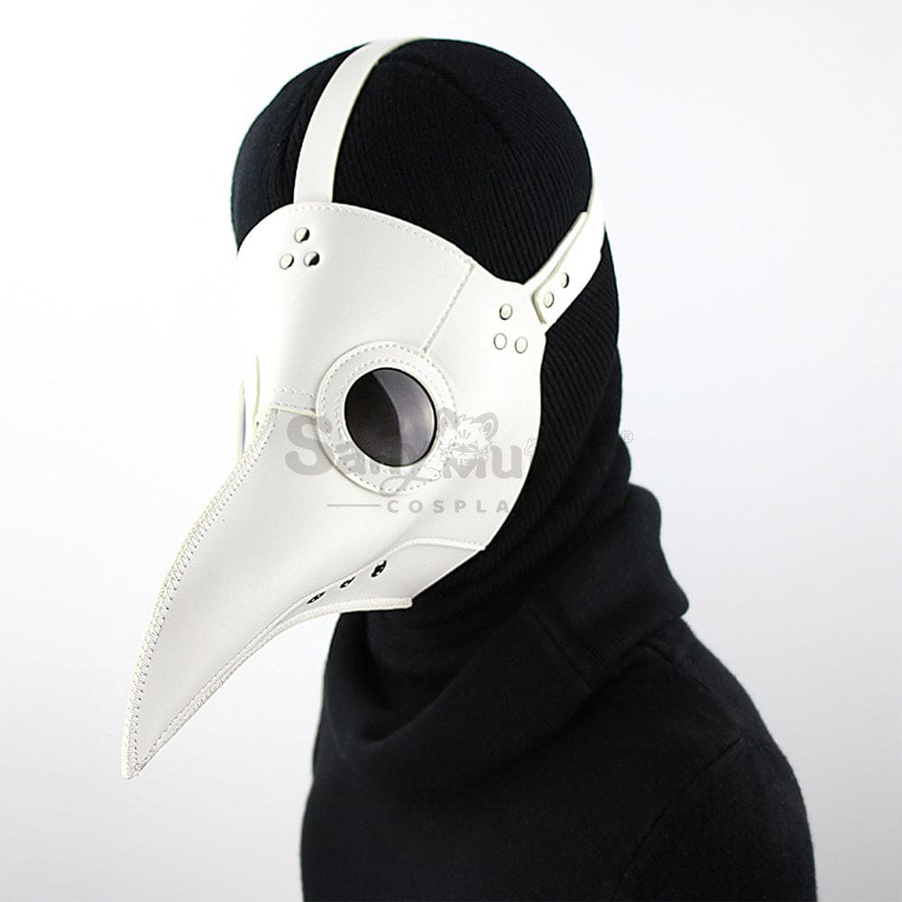 Halloween Cosplay Medieval Black Death Doctor White Mask Prop