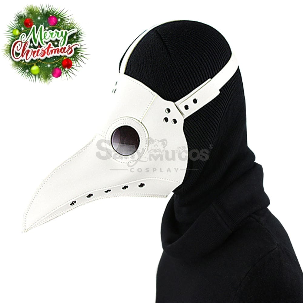 Halloween Cosplay Medieval Black Death Doctor White Mask Prop