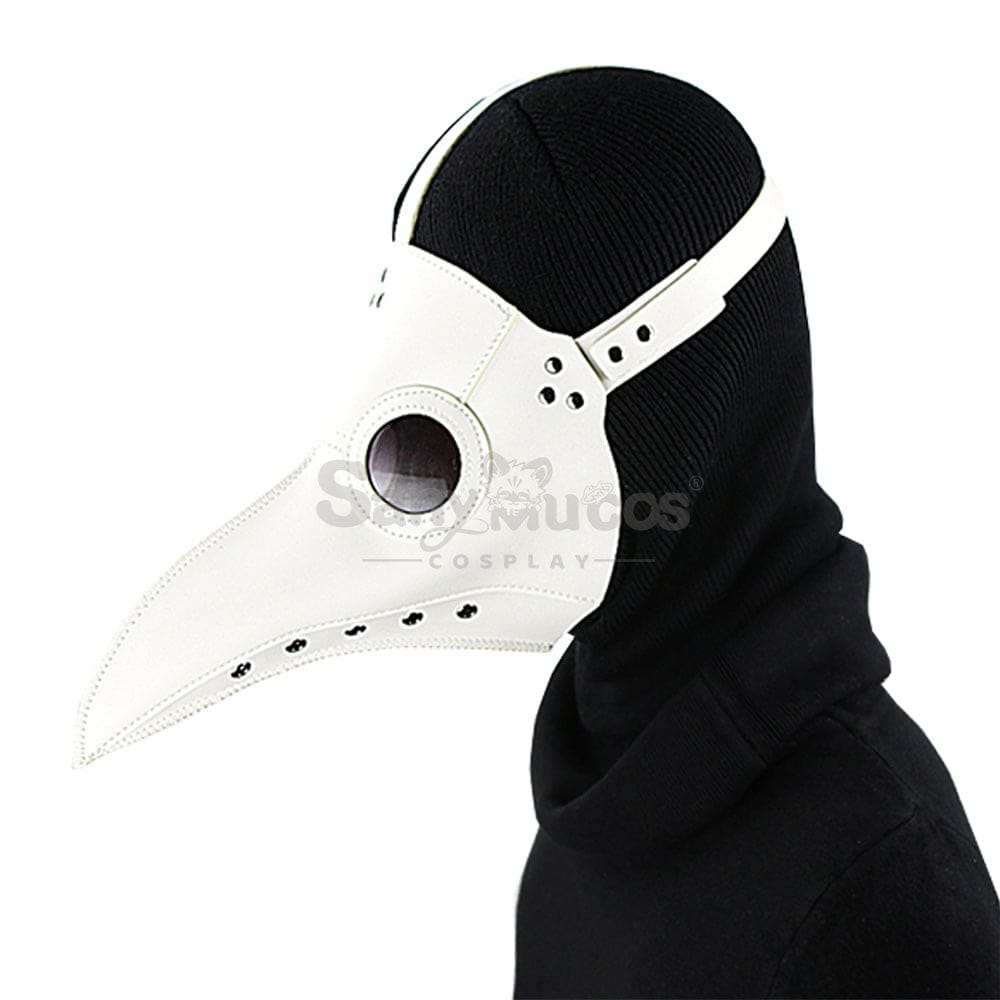 Halloween Cosplay Medieval Black Death Doctor White Mask Prop