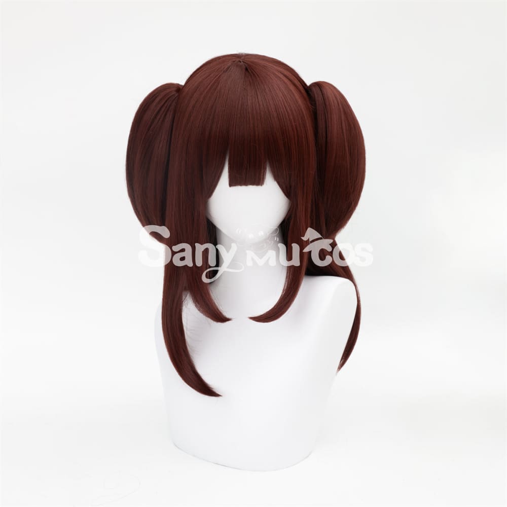 Anime Akiba Maid War cosplay Wahira Nagomi Dark Red Twintails Long Cosplay Wig